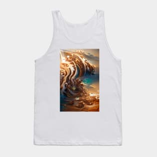 The Coffee Starry Teal ocean| starry night Tank Top